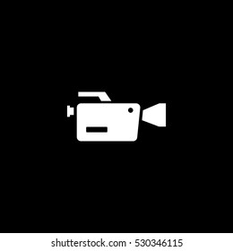 video camera icon, isolated, white background