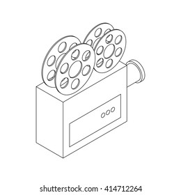 Video camera icon, isometric 3d style