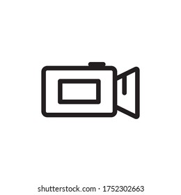 video camera icon line art design