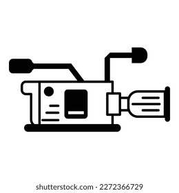Video camera icon line design template
