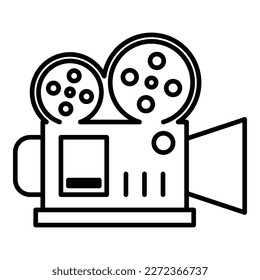 Video camera icon line design template