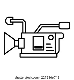 Video camera icon line design template