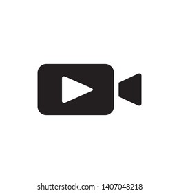 video camera icon logo design template