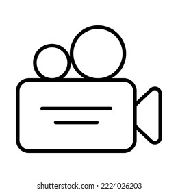 Video Camera Icon Logo Design Vector Template Illustration Sign And Symbol Pixels Perfect