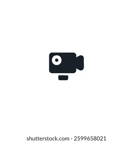 Video camera icon logo flat vector design