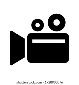 video camera icon or logo isolated sign symbol vector illustration - high quality black style vector icons

