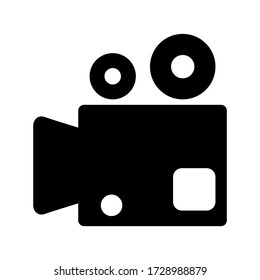 icono de cámara de vídeo o logotipo símbolo de señalización aislado ilustración vectorial - iconos vectoriales de estilo negro de alta calidad
