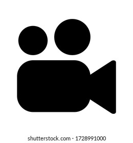 video camera icon or logo isolated sign symbol vector illustration - high quality black style vector icons
