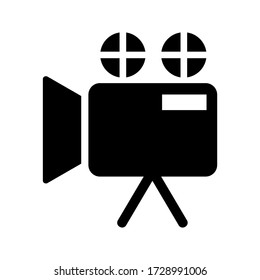video camera icon or logo isolated sign symbol vector illustration - high quality black style vector icons
