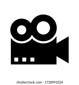 video camera icon or logo isolated sign symbol vector illustration - high quality black style vector icons
