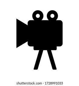 video camera icon or logo isolated sign symbol vector illustration - high quality black style vector icons
