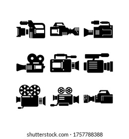 video camera  icon or logo isolated sign symbol vector illustration - Collection of high quality black style vector icons
