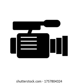 video camera  icon or logo isolated sign symbol vector illustration - high quality black style vector icons