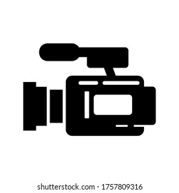 video camera  icon or logo isolated sign symbol vector illustration - high quality black style vector icons
