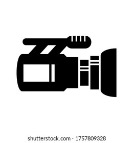 video camera  icon or logo isolated sign symbol vector illustration - high quality black style vector icons

