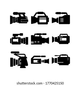 video camera icon or logo isolated sign symbol vector illustration - Collection of high quality black style vector icons
