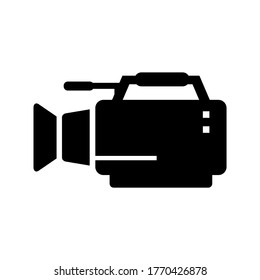 video camera icon or logo isolated sign symbol vector illustration - high quality black style vector icons
