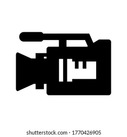 video camera icon or logo isolated sign symbol vector illustration - high quality black style vector icons
