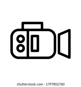 Video Camera icon or logo isolated sign symbol vector illustration - high quality black style vector icons
