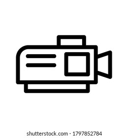 Video Camera icon or logo isolated sign symbol vector illustration - high quality black style vector icons
