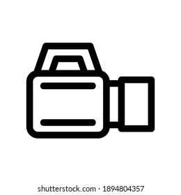 icono de cámara de vídeo o logotipo símbolo de señalización aislado ilustración vectorial - iconos vectoriales de estilo negro de alta calidad
