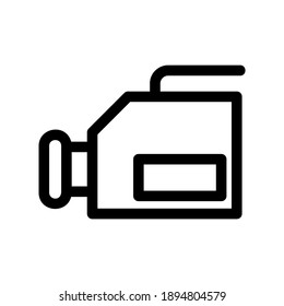 icono de cámara de vídeo o logotipo símbolo de señalización aislado ilustración vectorial - iconos vectoriales de estilo negro de alta calidad
