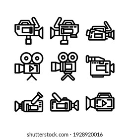 video camera icon or logo isolated sign symbol vector illustration - Collection of high quality black style vector icons
