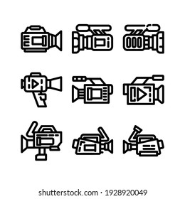 video camera icon or logo isolated sign symbol vector illustration - Collection of high quality black style vector icons
