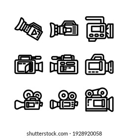 video camera icon or logo isolated sign symbol vector illustration - Collection of high quality black style vector icons
