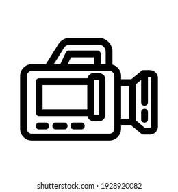 video camera icon or logo isolated sign symbol vector illustration - high quality black style vector icons
