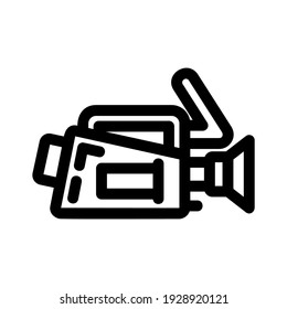video camera icon or logo isolated sign symbol vector illustration - high quality black style vector icons
