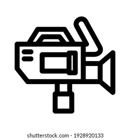 video camera icon or logo isolated sign symbol vector illustration - high quality black style vector icons
