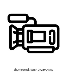 video camera icon or logo isolated sign symbol vector illustration - high quality black style vector icons
