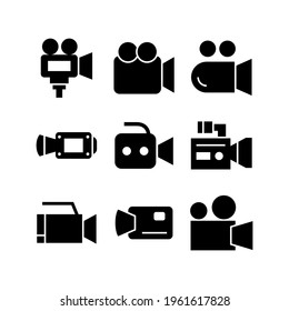 video camera icon or logo isolated sign symbol vector illustration - Collection of high quality black style vector icons
