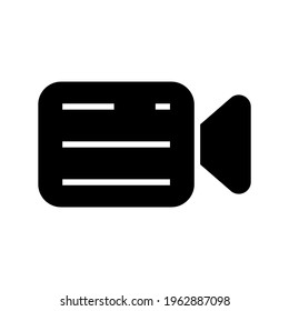 video camera icon or logo isolated sign symbol vector illustration - high quality black style vector icons
