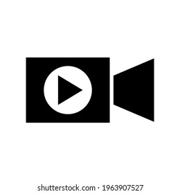 video camera icon or logo isolated sign symbol vector illustration - high quality black style vector icons
