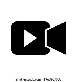video camera icon or logo isolated sign symbol vector illustration - high quality black style vector icons
