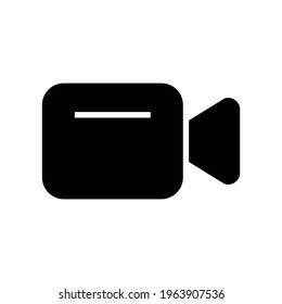 icono de cámara de vídeo o logotipo símbolo de señalización aislado ilustración vectorial - iconos vectoriales de estilo negro de alta calidad
