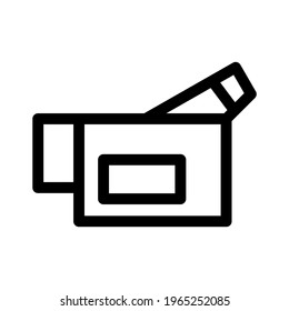 video camera icon or logo isolated sign symbol vector illustration - high quality black style vector icons
