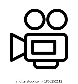 video camera icon or logo isolated sign symbol vector illustration - high quality black style vector icons
