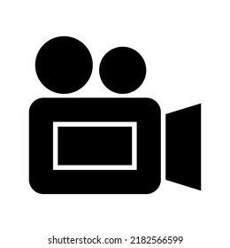 video camera icon or logo isolated sign symbol vector illustration - high quality black style vector icons
