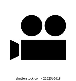 icono de cámara de vídeo o logotipo símbolo de señalización aislado ilustración vectorial - iconos vectoriales de estilo negro de alta calidad
