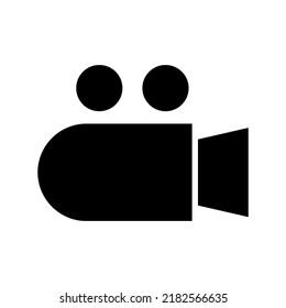 icono de cámara de vídeo o logotipo símbolo de señalización aislado ilustración vectorial - iconos vectoriales de estilo negro de alta calidad
