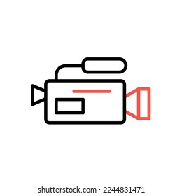 video camera icon or logo isolated sign symbol vector illustration - high quality black style vector icons