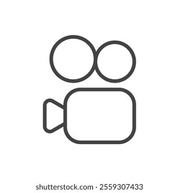 Video camera icon Logo symbol outline set
