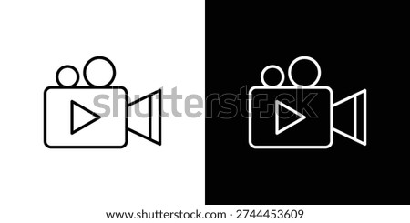 Video camera icon logo. symbol vector set.