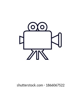 Video Camera icon logo vector template, Creative Movie logo concept, Icon symbol, Illustration