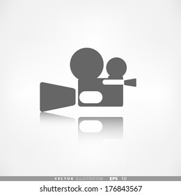 Video camera icon. Media symbol.