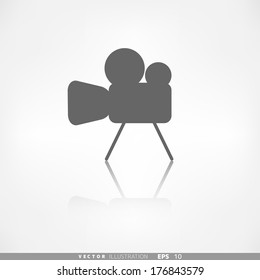 Video camera icon. Media symbol.