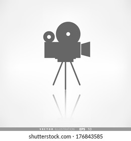 Video camera icon. Media symbol.
